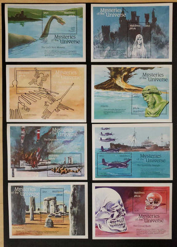 Maldives 1992 - Mysteries of the Universe Stamps Set of 16 Souvenir Sheets