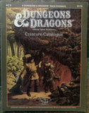 Dungeons & Dragons 1st Edition Accessory NM/UNUSED  CREATURE CATALOGUE 1986