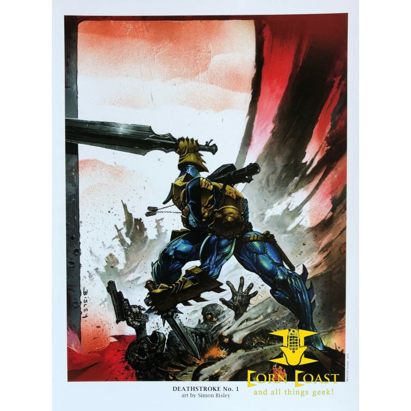 SIMON BISLEY rare DEATHSTROKE 1 DC New 52 Portfolio Plate 
