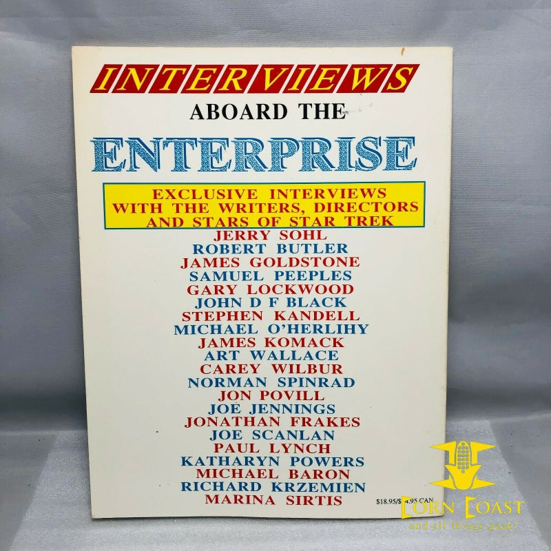 Star Trek - Interviews Aboard The Enterprise by Edward Gross 1988 Very Rare - Corn Coast Comics