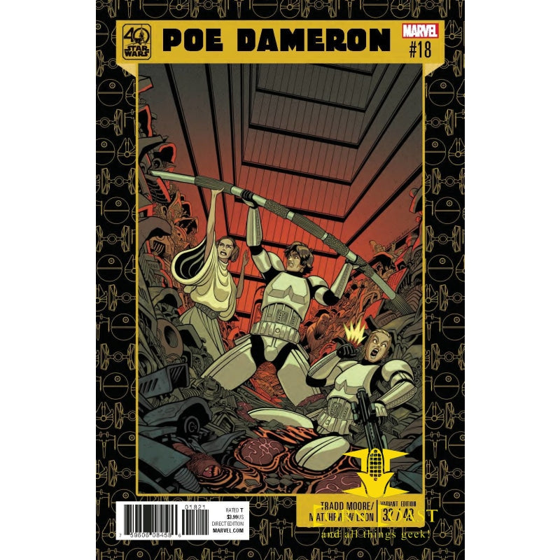 STAR WARS POE DAMERON #18 MOORE STAR WARS 40TH ANNIV VAR - 