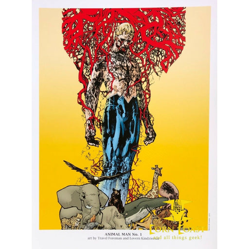 TRAVEL FOREMAN rare ANIMAL MAN 1 DC New 52 Portfolio Plate 