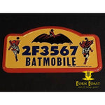 Vintage Batman & Robin Batmobile Bicycle License Plate 1966 Stamped Steel - Corn Coast Comics