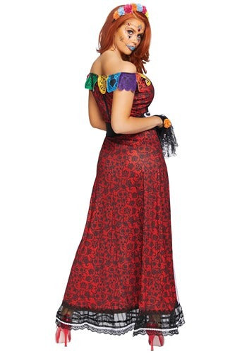 Deluxe Day of the Dead Beauty Costume for Women M/L
