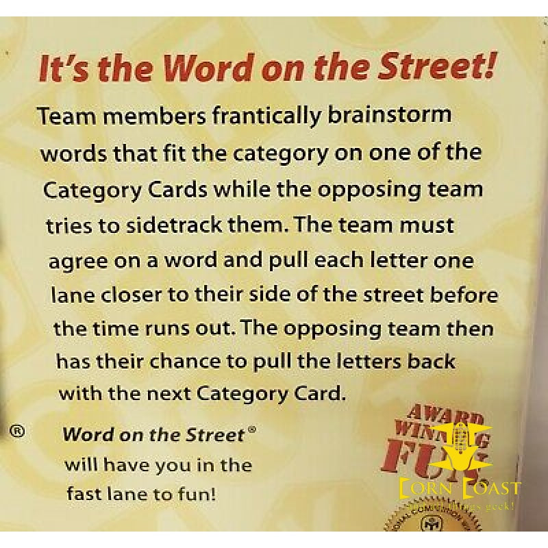 Word on the street board game - Games